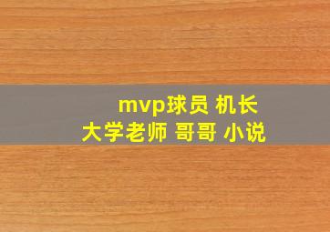 mvp球员 机长 大学老师 哥哥 小说